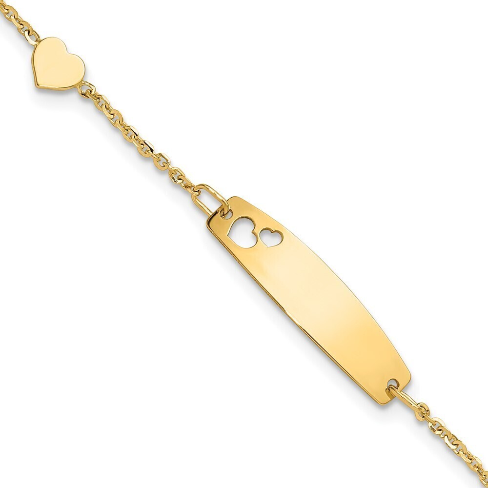 Kazi Luxury 14K Polished Heart Children's ID Bracelet